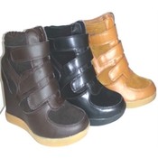 Lace Up Wedge Sneakers Black/Tan/Choc