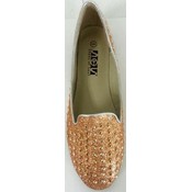 Gold Glitter Studded Flats
