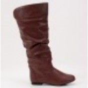 Scrunched Boots-Gray/Black/Choc
