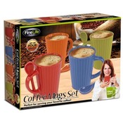 8 Piece Ceramic Spoon and Coffee Mug Set