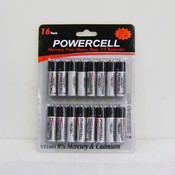 AA 16 Pack PowerCell Mercury Free Batteries