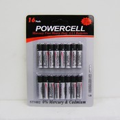 AAA 16 Pack PowerCell Mercury Free Batteries