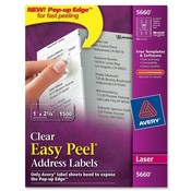 Avery Consumer Products  Laser Labels, Mailing, 1"x2-5/8", 1500/BX, Clear