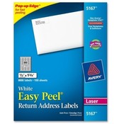 Avery Consumer Products  Laser Labels, Mailing, 1/2"x1-3/4", 8000/BX White