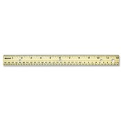12" English/Metric Ruler w/Metal Edge, Wood