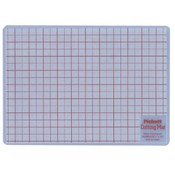 Chartpak  Cutting Mat, 8-1/2"x12", White Translucent With Red Lines