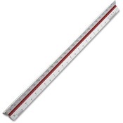 Chartpak  Architect Triangular Scale,12" Long,Plastic,White