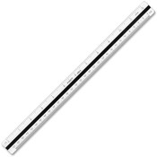 Chartpak  Engineer Triangular Scale, 12" Long, Plastic,White