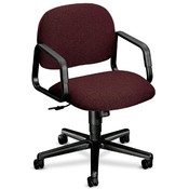 HON Company Mgr. Mid-Back Swivel Chair, 26"x26-1/4"x35-1/2", Burgundy