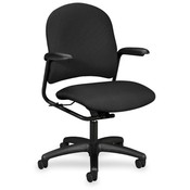 HON Company Mgr. Mid-Back Chair,w/ Arms,25-3/4"x26-5/8"x41-1/4",Iron