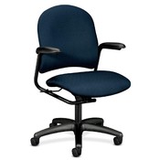 HON Company Mgr. Mid-Back Chair,w/ Arms,25-3/4"x26-5/8"x41-1/4",Blue