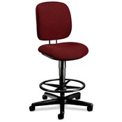 HON Company Swivel Pneumatic Task Stool, 26-3/4"x30"x49-3/4", Burgundy