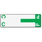 Smead Manufacturing Company  Alphabetical Character Labels, C And P, 100/PK, Dark Green