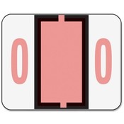 Smead Manufacturing Company  Numeric Coded Labels, "0", 1-1/4"x1", 500/RL, Pink