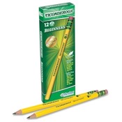 Dixon Ticonderoga Company Beginner's Pencil, No. 2, With Eraser, Yellow