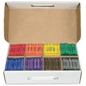 Dixon Ticonderoga Company  Regular Crayons, Nontoxic, 800/BX, Assorted Colors