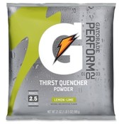 Quaker Foods Gatorade Mix Pouches,Makes 2-1/2 Gal, 21 Oz., Lemon Lime