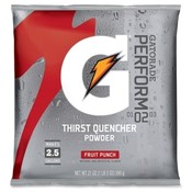 Quaker Foods Gatorade Mix Pouches,Makes 2-1/2 Gal, 21 Oz., Fruit Punch