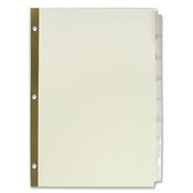 Sparco Products  Double Reinforced Tab Indexes, 8-Tab, 11"x8-1/2", Buff/Clear