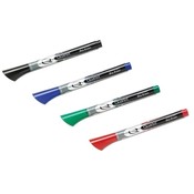Quartet Markers, Glide Dry-Erase, 4/ST, Fine Point, RD/BE/GN/BK