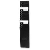 Lathem Time Company Time Card Rack, 12 Pockets, 9" Cards, 4-1/2"x2"x21", Black