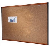 Quartet  Bulletin Board, 3'x2', Light Cherry Frame