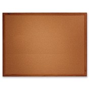 Quartet  Cork Board, 2'x1-1/2', Oak Frame