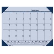 House of Doolittle  Desk Pad, 12 Month, Jan-Dec, 22"x17", Blue