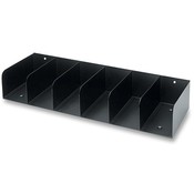 MMF Industries Check Separator, 6 Pockets, 24-1/4x8"x4", Black