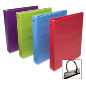 Vinyl Binder, 1" Round, 3-Ring, Letter, Assorted