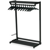 Quartet Two Shelf Garment Rack, Free Stand,12 Hangers,48" Wide,Black
