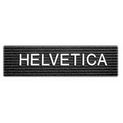 Quartet  Traditional Letter, Helvetica, Plastic, 1", 144/ST, White