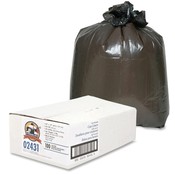 Genuine Joe Can Liner,2-Ply,16 Gallon,24"x31",100/CT,Brown/Black