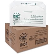 Genuine Joe Toilet Seat Covers,250 Toilet Seat Covers/PK, 10 PK/CT,White Wholesale Bulk