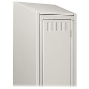 Tennsco Corp.  Sloping Locker Top, 1 Wide, 12"Wx18"D, Medium Gray