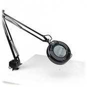 Ledu Corporation Magnifier Lamp, 41-1/2" H, 22W Fluorescent Tube, Black