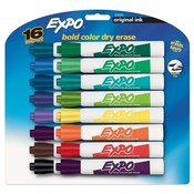 Sanford Ink Corporation Dry-erase Marker,Nontoxic,Chisel Point,16/ST,Assorted