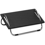 Safco Products Company Adjustable Footrest, 18-1/2"x11-1/2"x5", Black/Silver