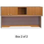 Bush Industries Hutch,w/4 Cmpmnts,Box 2 of 2,71-3/8"x15-1/4"x37-1/8",MCY