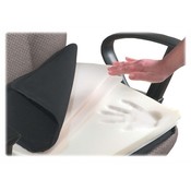 Master Caster Company Seat Cushion,Polyurethane Foam,17-1/2"x17"x2-3/4",Black