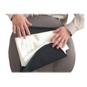 Master Caster Company Lumbar Support Cushion, 12-1/2"x2-1/2"x7-1/2",Black
