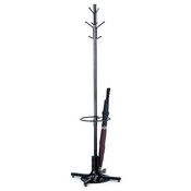 Safco Products Company Freestanding Costumer,w/4 Double Hooks,21"Dx70"H,BK/CE