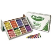 Binney and Smith  Jumbo Crayons, Nontoxic, 200/BX,