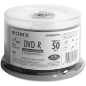 Sony Electronics DVD-R Disk, 16x, 4.7GB, Thermal Printable, 50/PK