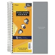 Mead Notebook,Wirebound,5-Subject,180 Sheets,9-1/2x6,Assorted Wholesale Bulk