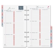 Day-timer  Weekly Refill Pages, 2PPW, Jan-Dec, Portable 3-3/4"x6-3/4"