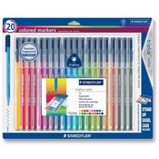 Staedtler, Inc. Triplus Markers,Water-based Ink,Fiber-tip,20/PK,Assorted