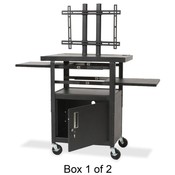 Balt, Inc. LCD Cart,Height Adjustable,Box 1 of 2,24"x18"x62",Black