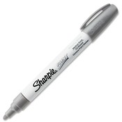 Sanford Ink Corporation Sharpie Paint Marker, Oil Base, Medium Point, Silver