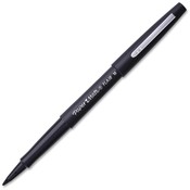 Paper Mate Flair Pen, Point Guard Tip, Black Barrel/Ink